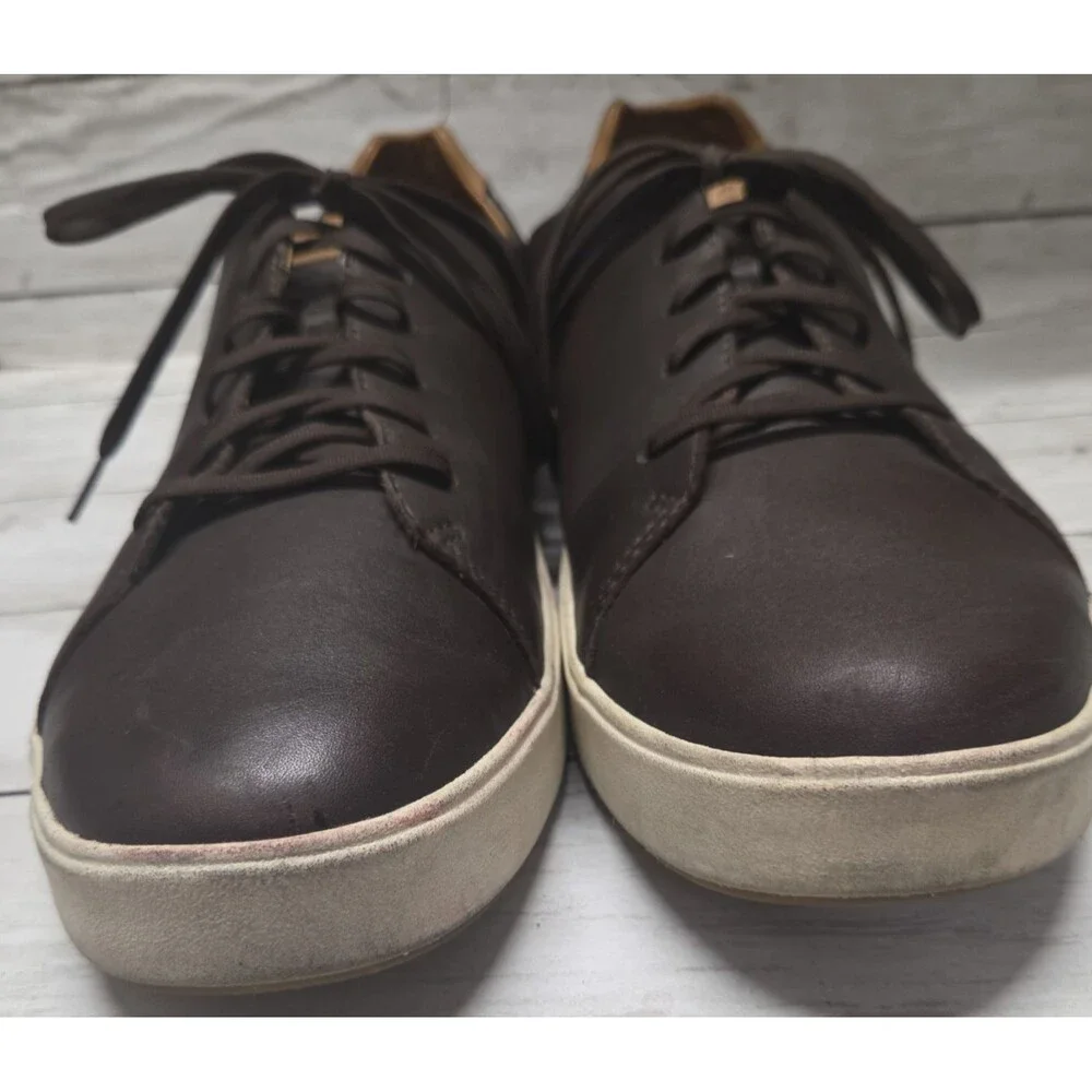 OluKai Lae'ahi Li 'Ili Shoes Mens Size 15 Brown Leather Low Top Casual Sneakers